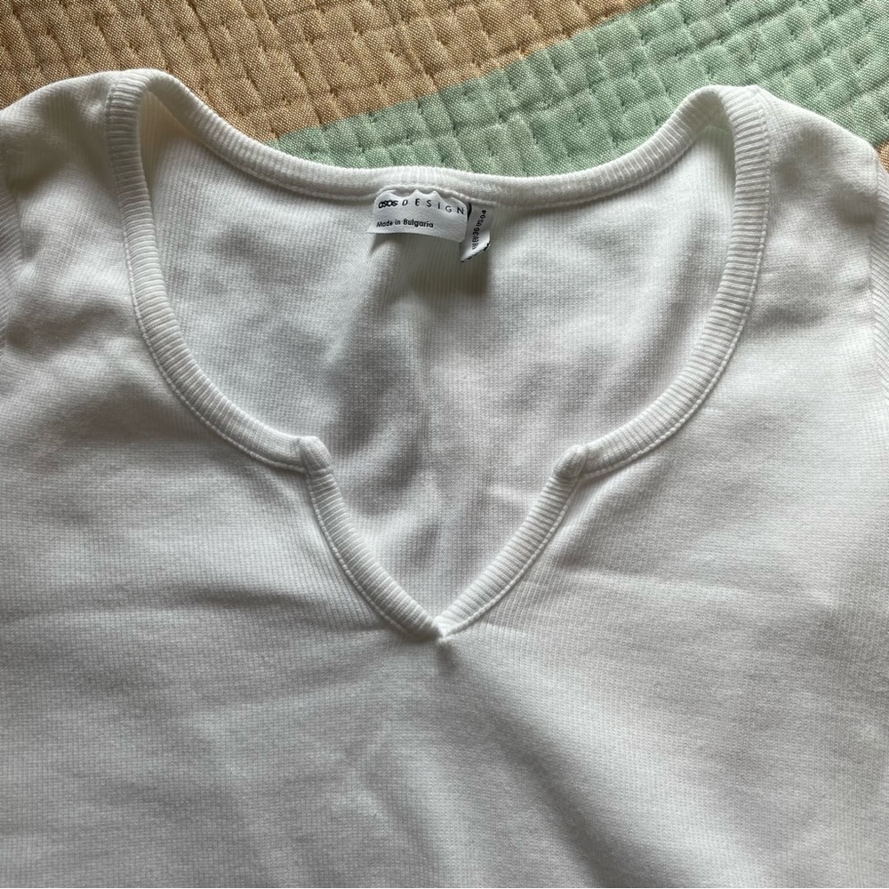 ASOS Cropped Ribbed Tee - Picture 3 of 4